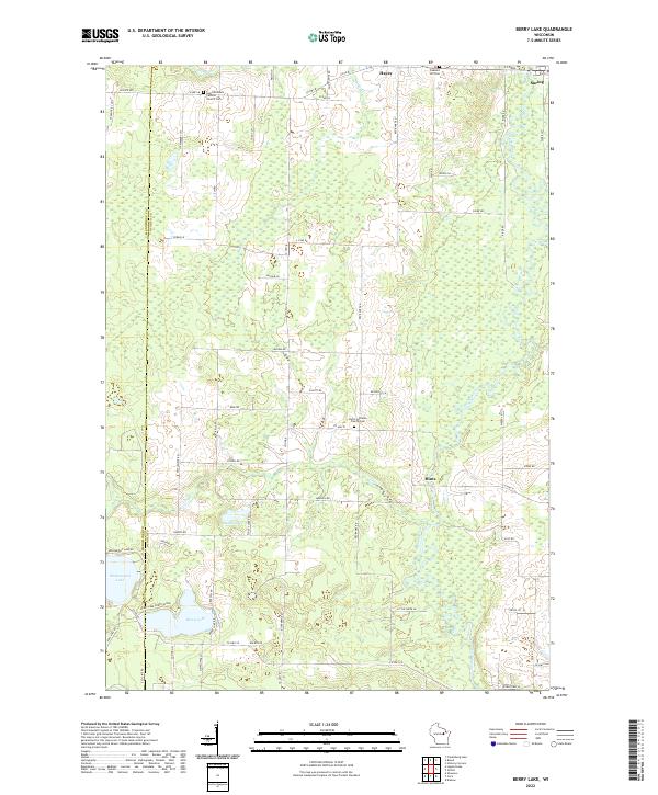 Berry Lake, WI — USGS 7.5-minute topo (2022)