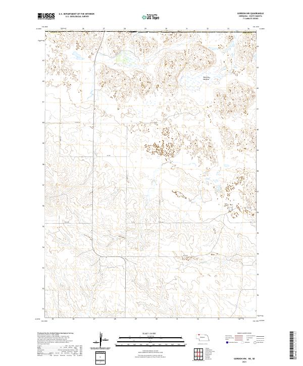 Gordon NW, NE-SD — USGS 7.5-minute topo (2021)
