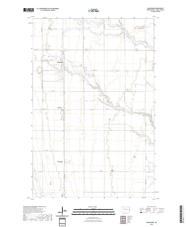 Blanchard, ND — USGS 7.5-minute topo (2024)
