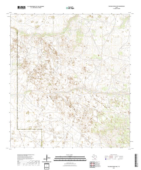 Palomas Ranch NW, TX — USGS 7.5-minute topo (2022)