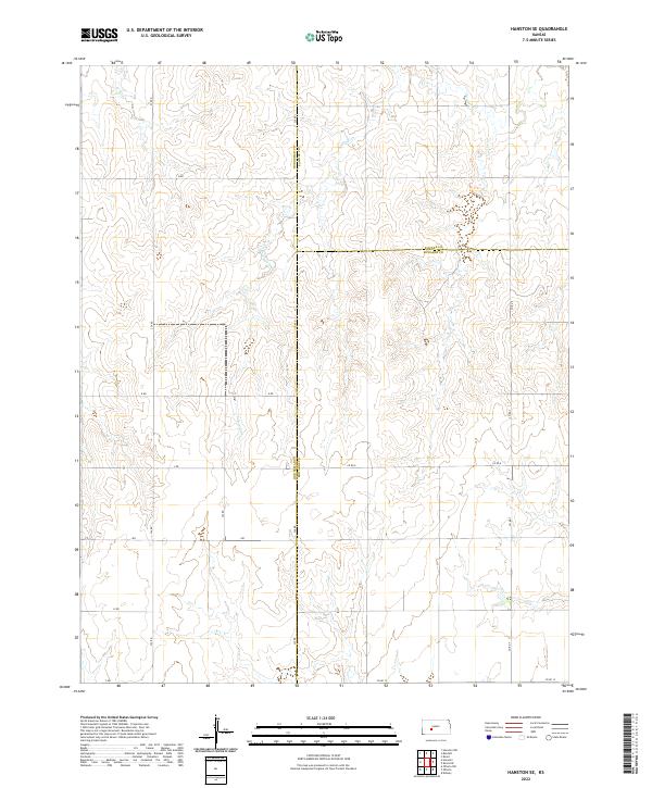 Hanston SE, KS — USGS 7.5-minute topo (2022)