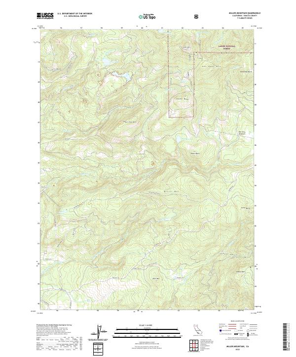 Miller Mountain, CA — USGS 7.5-minute topo (2022)