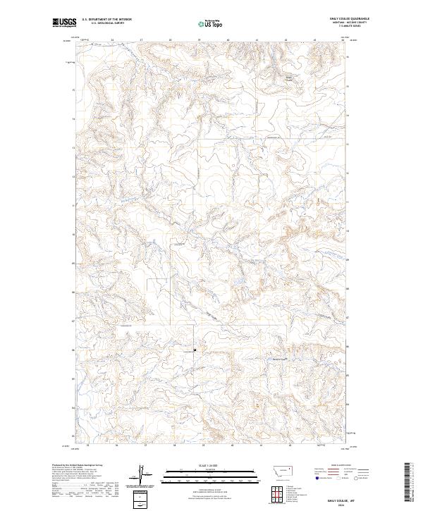 Emily Coulee, MT — USGS 7.5-minute topo (2024)