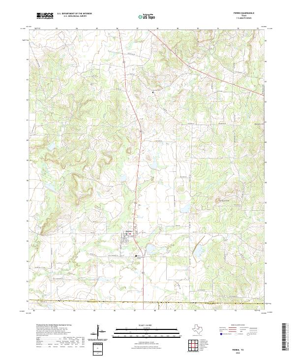 Perrin, TX — USGS 7.5-minute topo (2022)