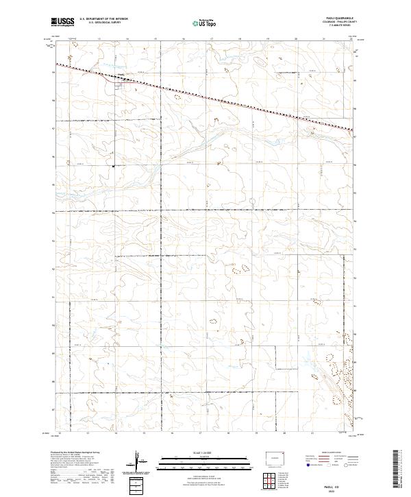 Paoli, CO — USGS 7.5-minute topo (2022)