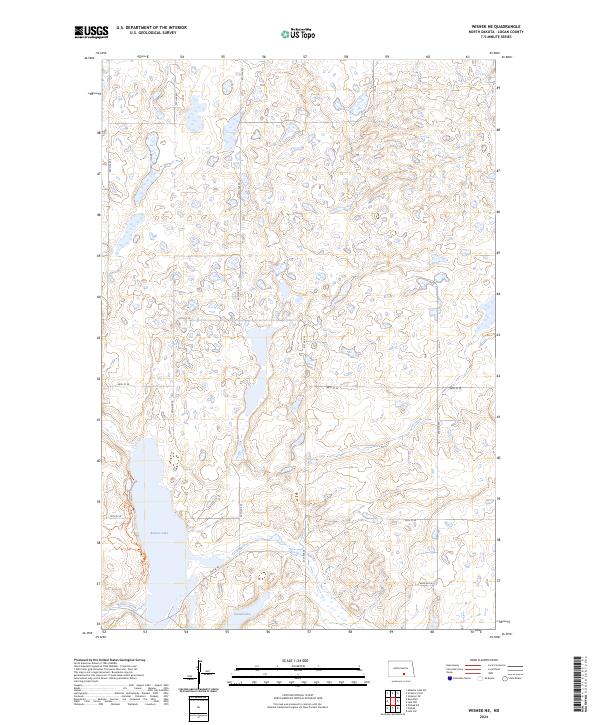 Wishek NE, ND — USGS 7.5-minute topo (2024)