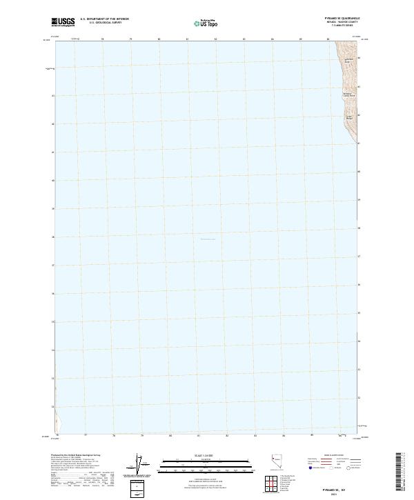 Pyramid SE, NV — USGS 7.5-minute topo (2021)