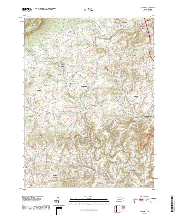 Slatedale, PA — USGS 7.5-minute topo (2023)