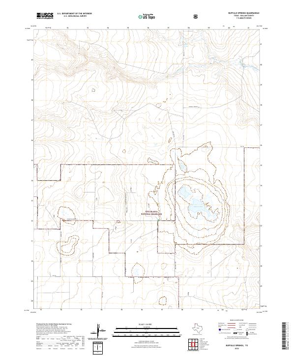 Buffalo Springs, TX — USGS 7.5-minute topo (2022)