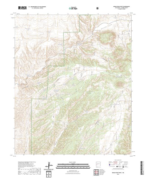 Indian Peaks West, NM — USGS 7.5-minute topo (2023)
