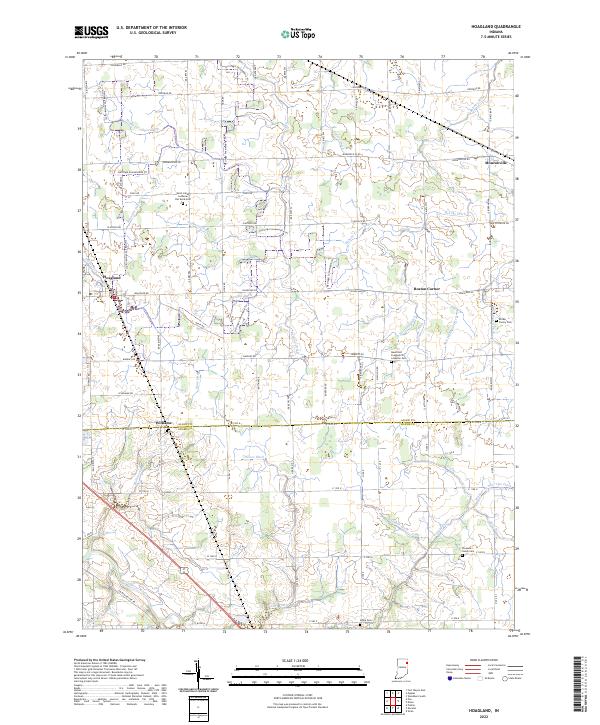Hoagland, IN — USGS 7.5-minute topo (2022)