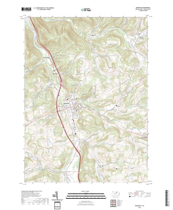 Mansfield, PA — USGS 7.5-minute topo (2023)