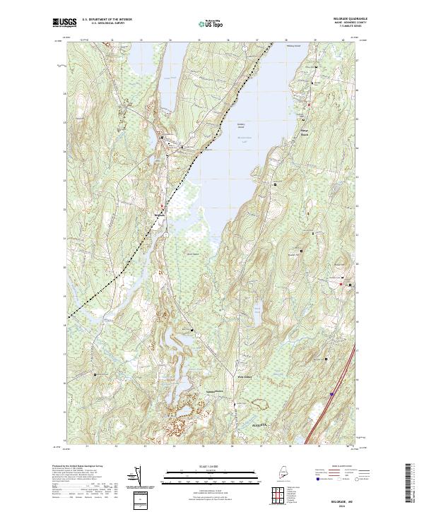 Belgrade, ME — USGS 7.5-minute topo (2024)