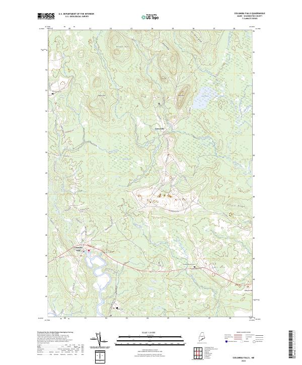 Columbia Falls, ME — USGS 7.5-minute topo (2024)