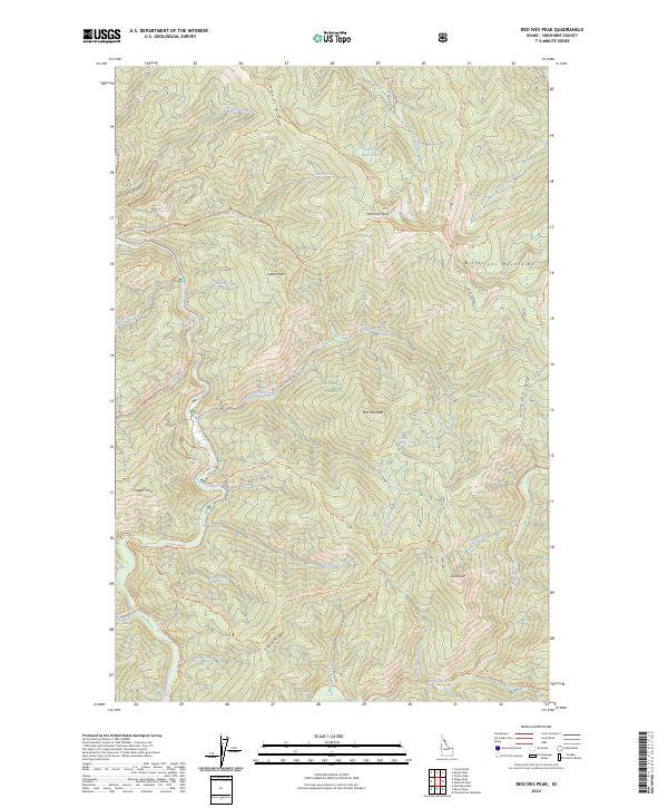 Red Ives Peak, ID — USGS 7.5-minute topo (2024)