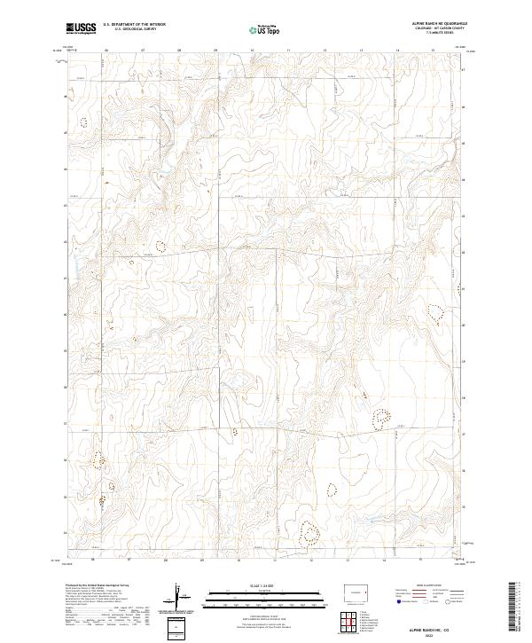 Alpine Ranch NE, CO — USGS 7.5-minute topo (2022)