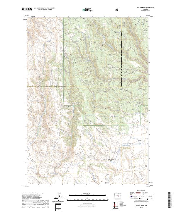 Bulger Ridge, OR — USGS 7.5-minute topo (2023)