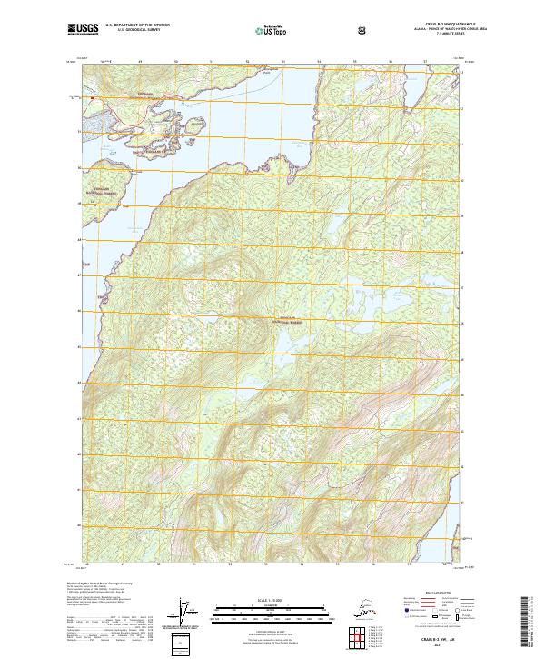 Craig B-2 NW, AK — USGS 7.5-minute topo (2021)