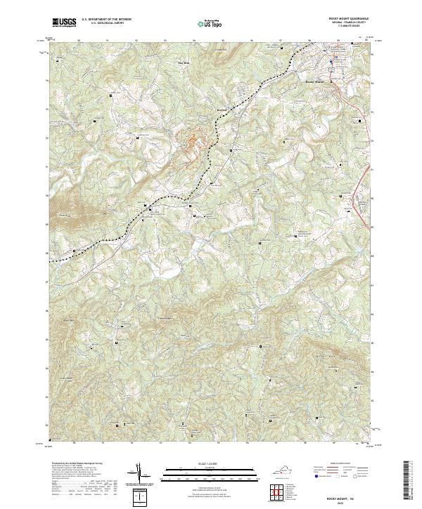 Rocky Mount, VA — USGS 7.5-minute topo (2022)