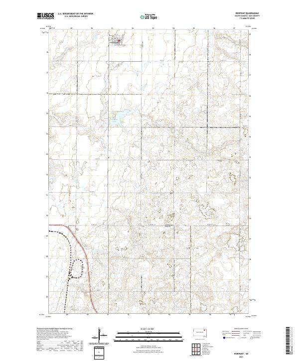 Pierpont, SD — USGS 7.5-minute topo (2021)