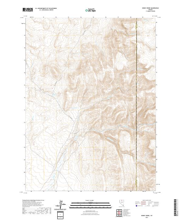 Kenny Creek, NV — USGS 7.5-minute topo (2021)
