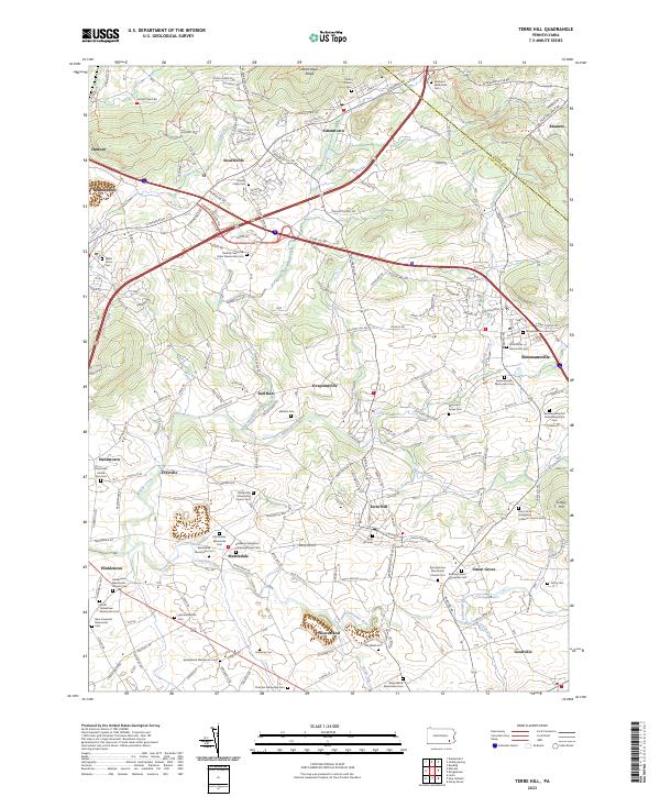 Terre Hill, PA — USGS 7.5-minute topo (2023)