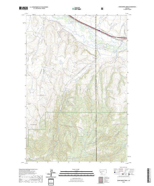 Dunkleberg Creek, MT — USGS 7.5-minute topo (2024)