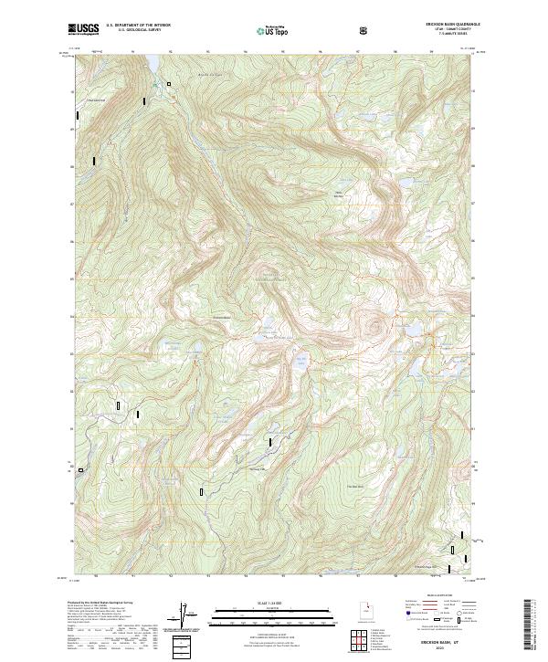 Erickson Basin, UT — USGS 7.5-minute topo (2023)