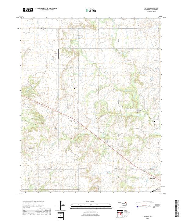Estella, OK — USGS 7.5-minute topo (2022)