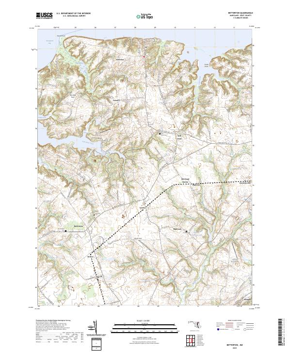 Betterton, MD — USGS 7.5-minute topo (2023)