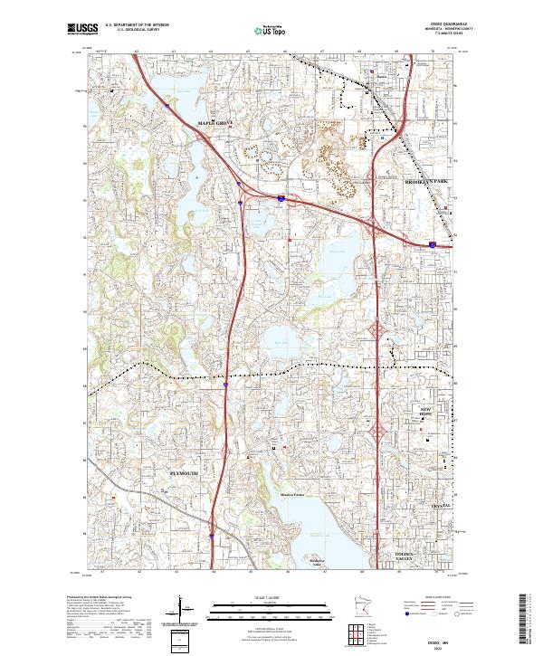 Osseo, MN — USGS 7.5-minute topo (2022)