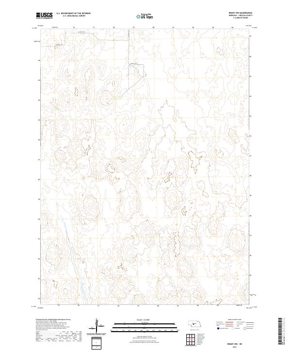 Brady NW, NE — USGS 7.5-minute topo (2021)