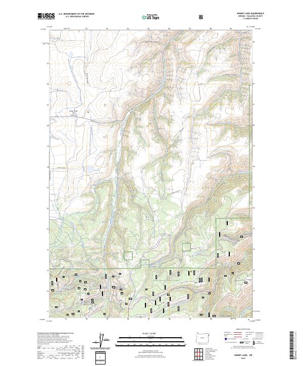 Kinney Lake, OR — USGS 7.5-minute topo (2023)
