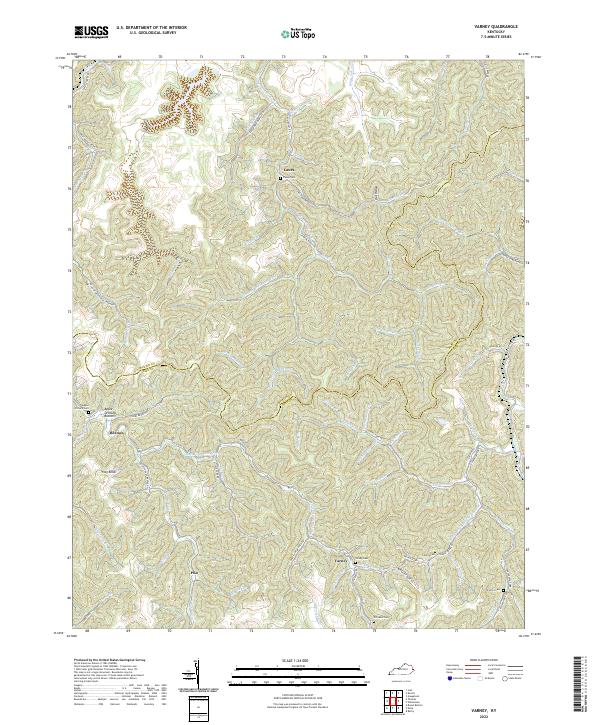 Varney, KY — USGS 7.5-minute topo (2022)