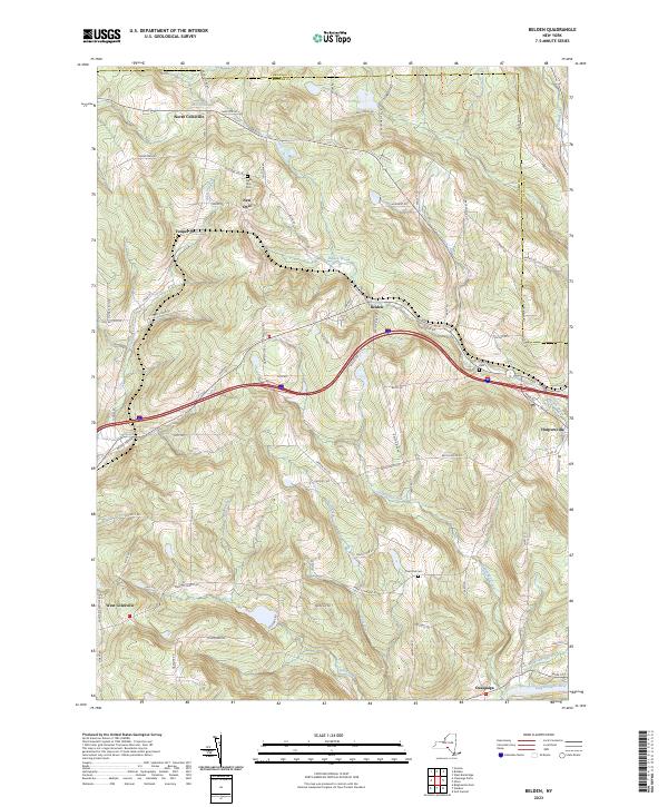 Belden, NY — USGS 7.5-minute topo (2023)