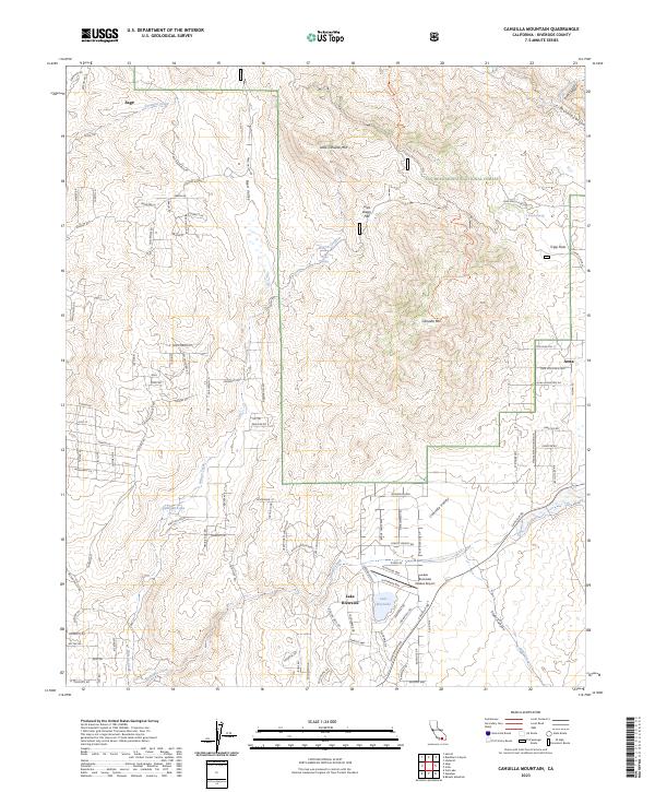 Cahuilla Mountain, CA — USGS 7.5-minute topo (2023)
