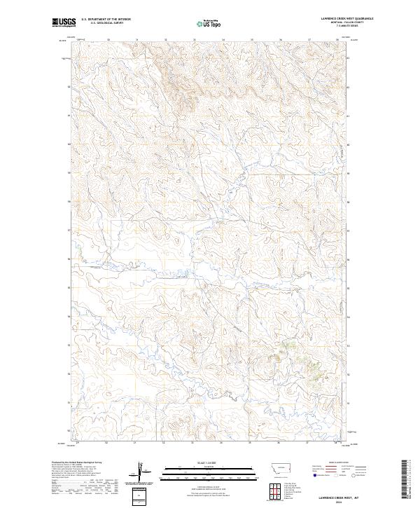Lawrence Creek West, MT — USGS 7.5-minute topo (2024)