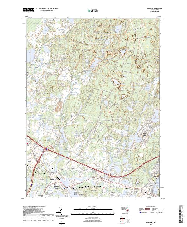Wareham, MA — USGS 7.5-minute topo (2024)