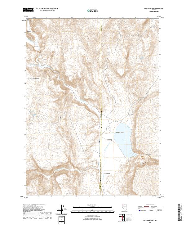 High Rock Lake, NV — USGS 7.5-minute topo (2021)