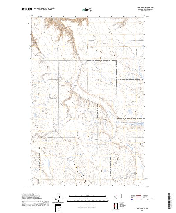 Antelope Flat, MT — USGS 7.5-minute topo (2024)