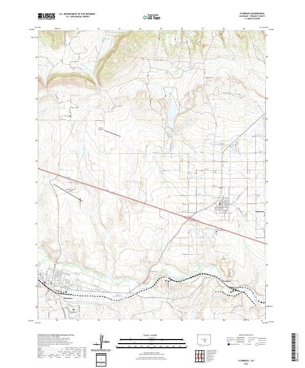 Florence, CO — USGS 7.5-minute topo (2022)