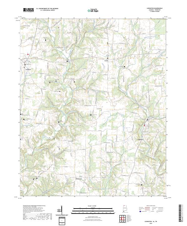 Lexington, AL-TN — USGS 7.5-minute topo (2024)