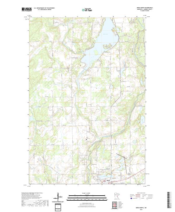 Mora North, MN — USGS 7.5-minute topo (2022)