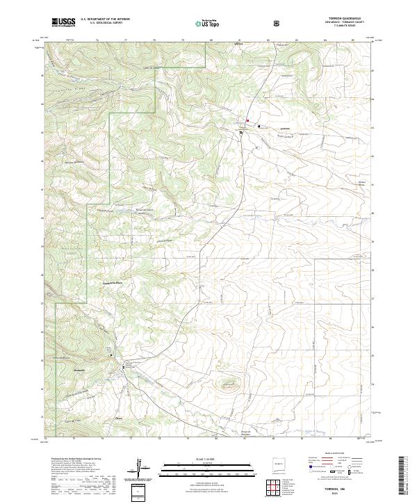Torreon, NM — USGS 7.5-minute topo (2023)