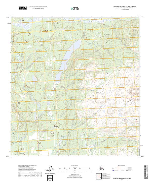Talkeetna Mountains B-6 SW, AK — USGS 7.5-minute topo (2023)