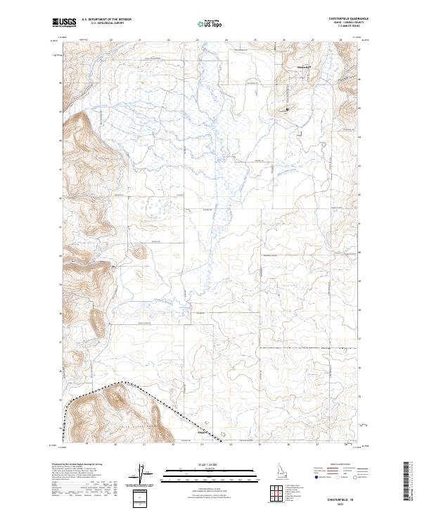 Chesterfield, ID — USGS 7.5-minute topo (2023)