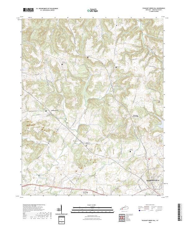 Pleasant Green Hill, KY — USGS 7.5-minute topo (2022)