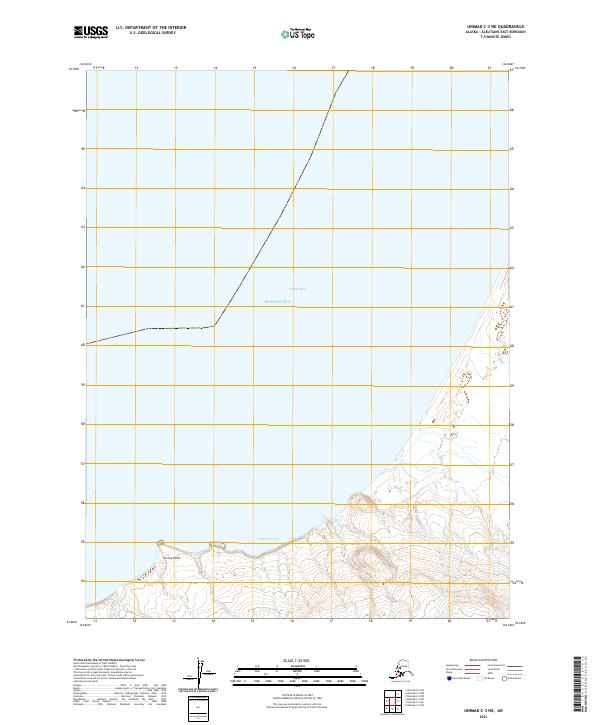 Unimak C-3 NE, AK — USGS 7.5-minute topo (2021)