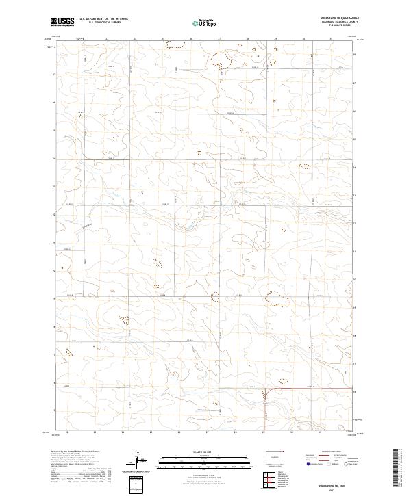 Julesburg SE, CO — USGS 7.5-minute topo (2022)