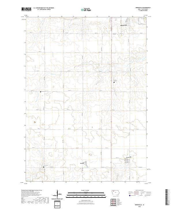 Greenville, IA — USGS 7.5-minute topo (2022)
